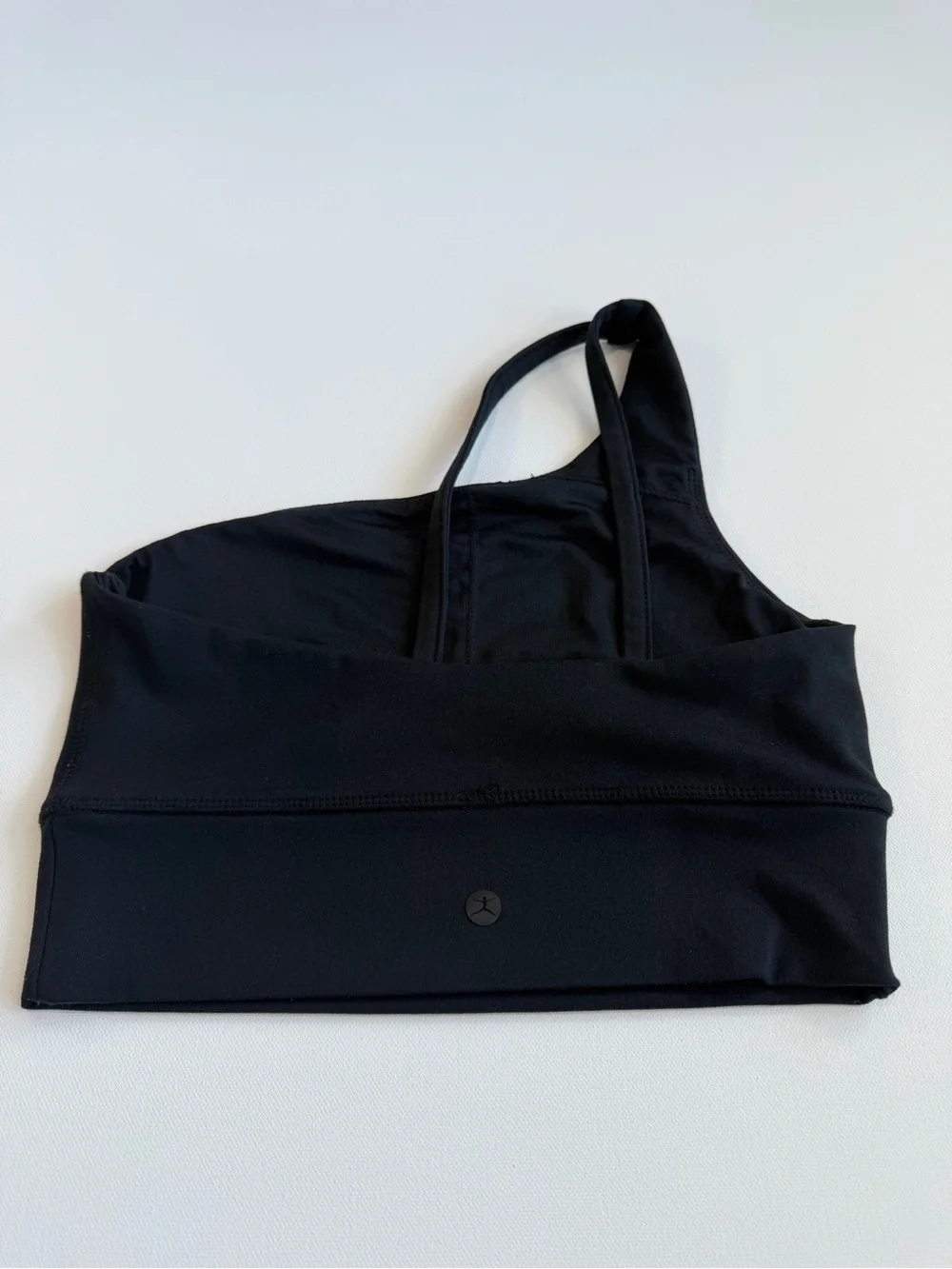 Danskin One Shoulder Sports Bra Women’s Size Small Black Asymmetric Strap Gym